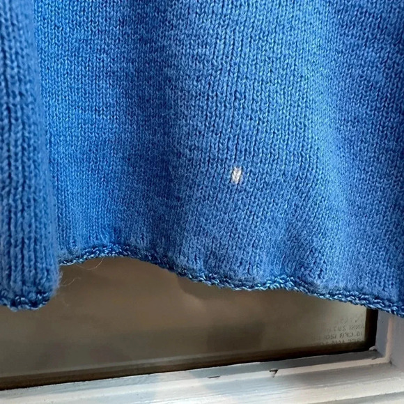 Vintage Jenny Floral Embroidery Beaded Blue Button Down Cardigan Sweater Size XL - Picture 6 of 9